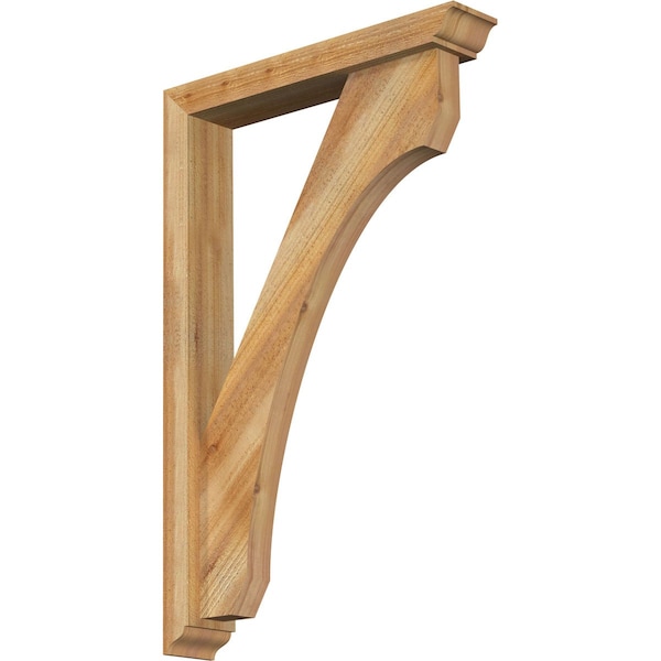 Ekena Millwork Legacy Traditional Rough Sawn Bracket w/ Offset Brace, Western Red Cedar, 4"W x 22"D x 34"H BKT0402X22X34LEC01RWR - main